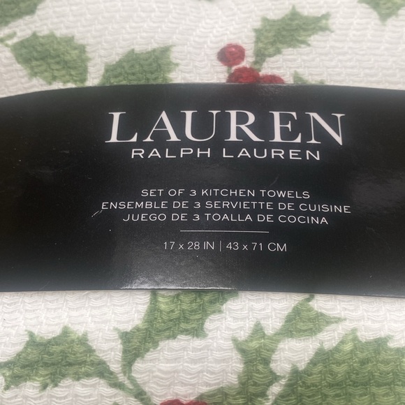 Set of 3 Kitchen Towels by Ralph Lauren NWT - Picture 2 of 7